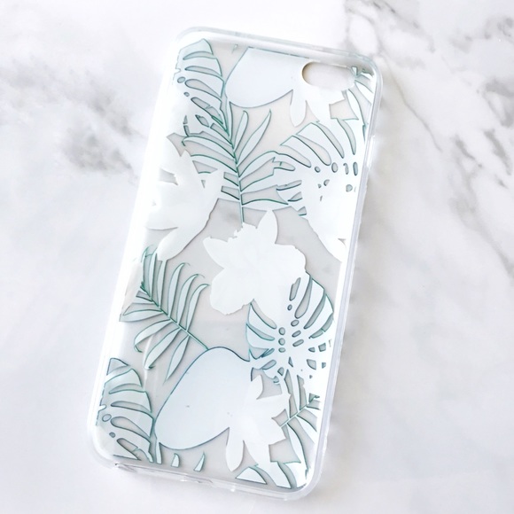 NEW iPhone 6/6s/6+/6s+ Clear Tropical leaf Case - Picture 3 of 5